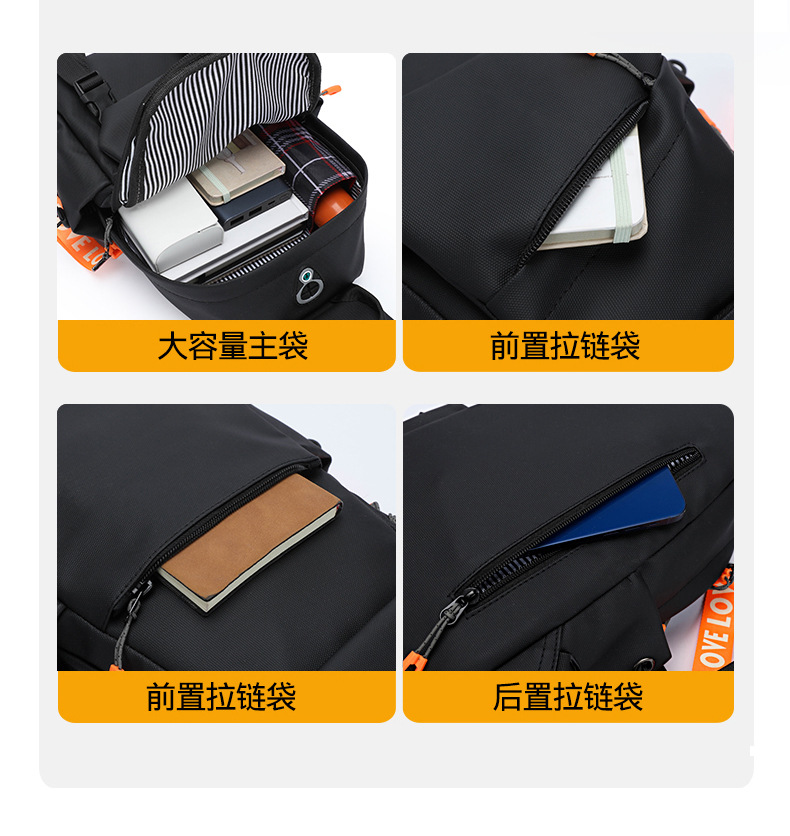 New trendy men's chest bags, casual single-shoulder bags, backpacks, crossbody bags, water-resistant men's bags, business men's bags, cross-border undefined