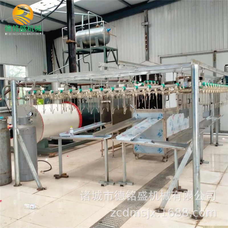 炸鸡成套设备 导热油锅炉扒鸡油炸机 悬挂式道口烧鸡油炸线