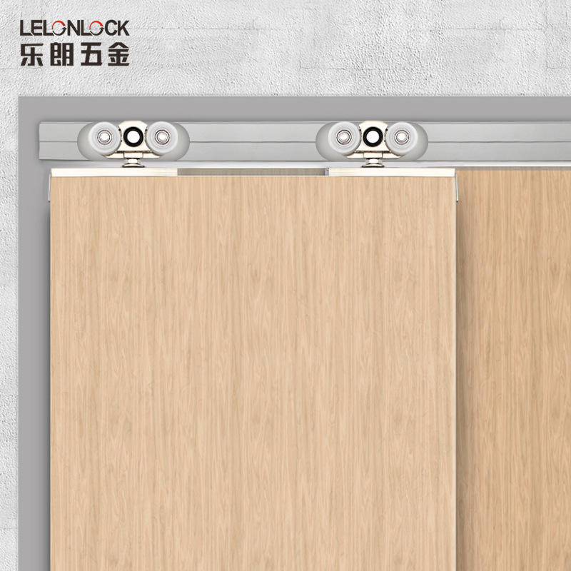 Personalizado conjunto completo de puertas de madera pista polea puerta deslizante polea puerta deslizante hardware rodamiento de nylon silencioso polea