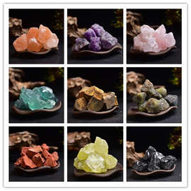 天然白水晶粉晶原石香薰石散装扩香石绿萤石矿石水晶原料现货批发