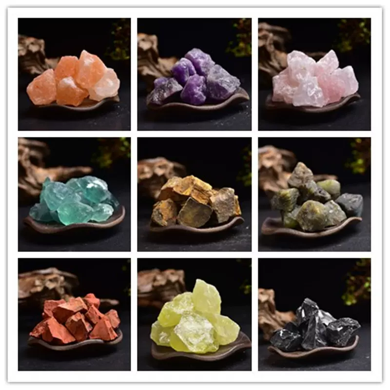 天然白水晶粉晶原石香薰石散装扩香石绿萤石矿石水晶原料现货批发