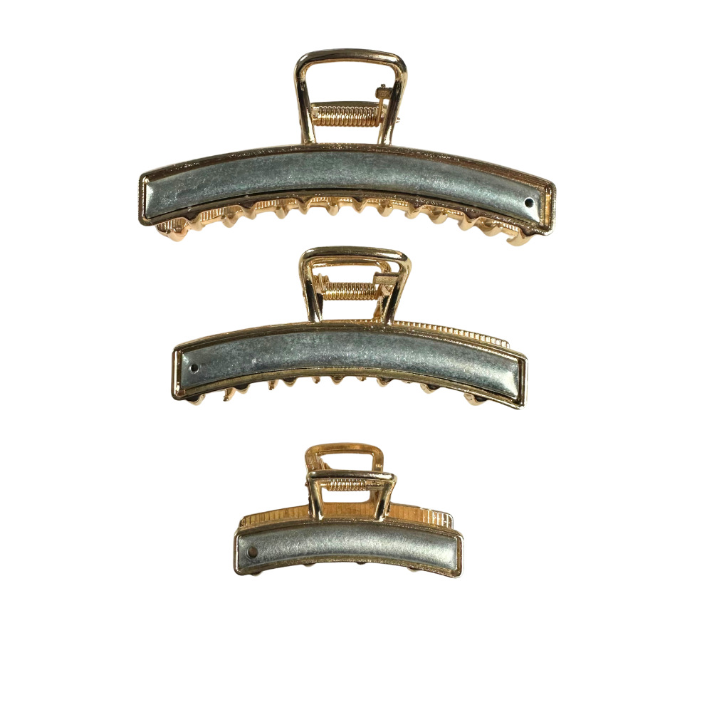 Song Brocade Handmade Hairpin Base DIY Material Large and Small Claw Clip Base Hairpin Hair Accessory Empty Base with Double-Sided Cover Kc