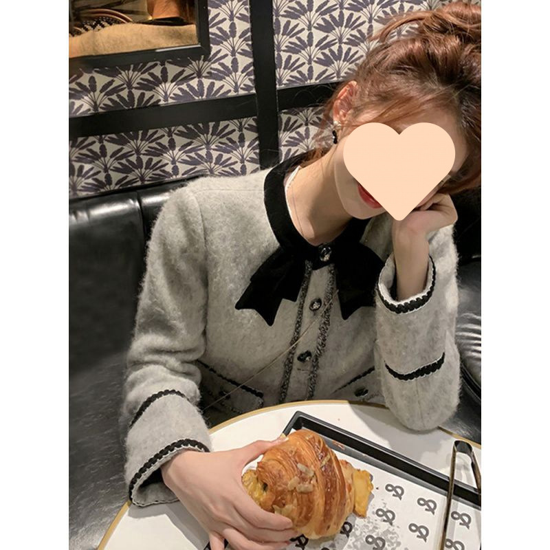 고급 향수 스타일 세트 여성 가을과 겨울 레트로 작은 원피스 서양 스타일 유행 우아한 사교계 스커트 투피스 세트