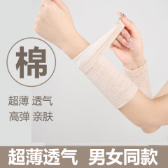 純綿の薄い腕の女性の手首の短いタイプの男性の腕の関節の保温の学生は刺青を遮って半袖の運動をつないで汗を拭きます。
