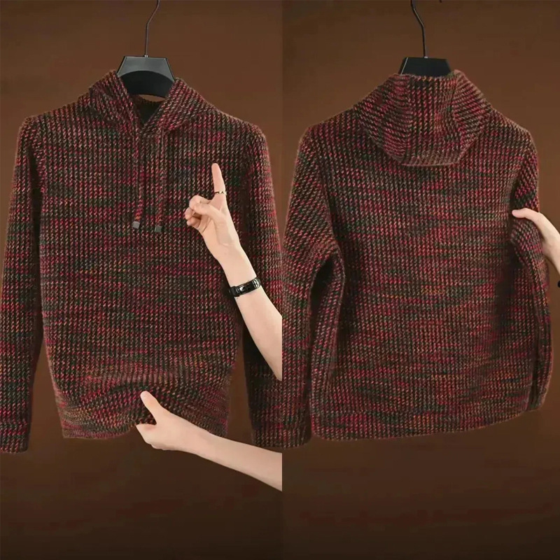 2026 Autumn and Winter Fashion Trend Light Luxury Designer Style Men's Casual Versatile Niche Long-Sleeve Hooded Sweatshirt