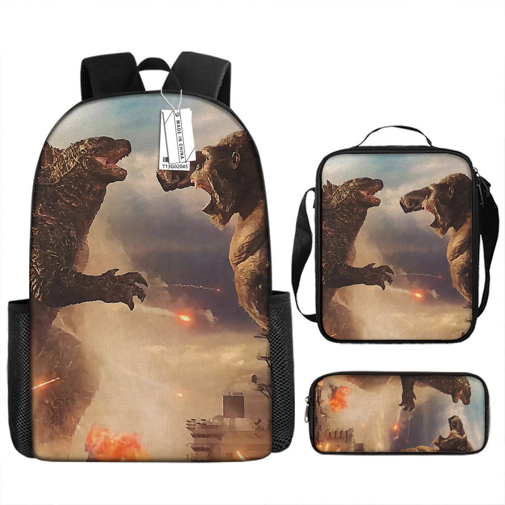 Godzilla Grado 3 grado 4 Escuela Primaria mochila reducción de carga de protección de la columna vertebral bolsa de almacenamiento al por mayor
