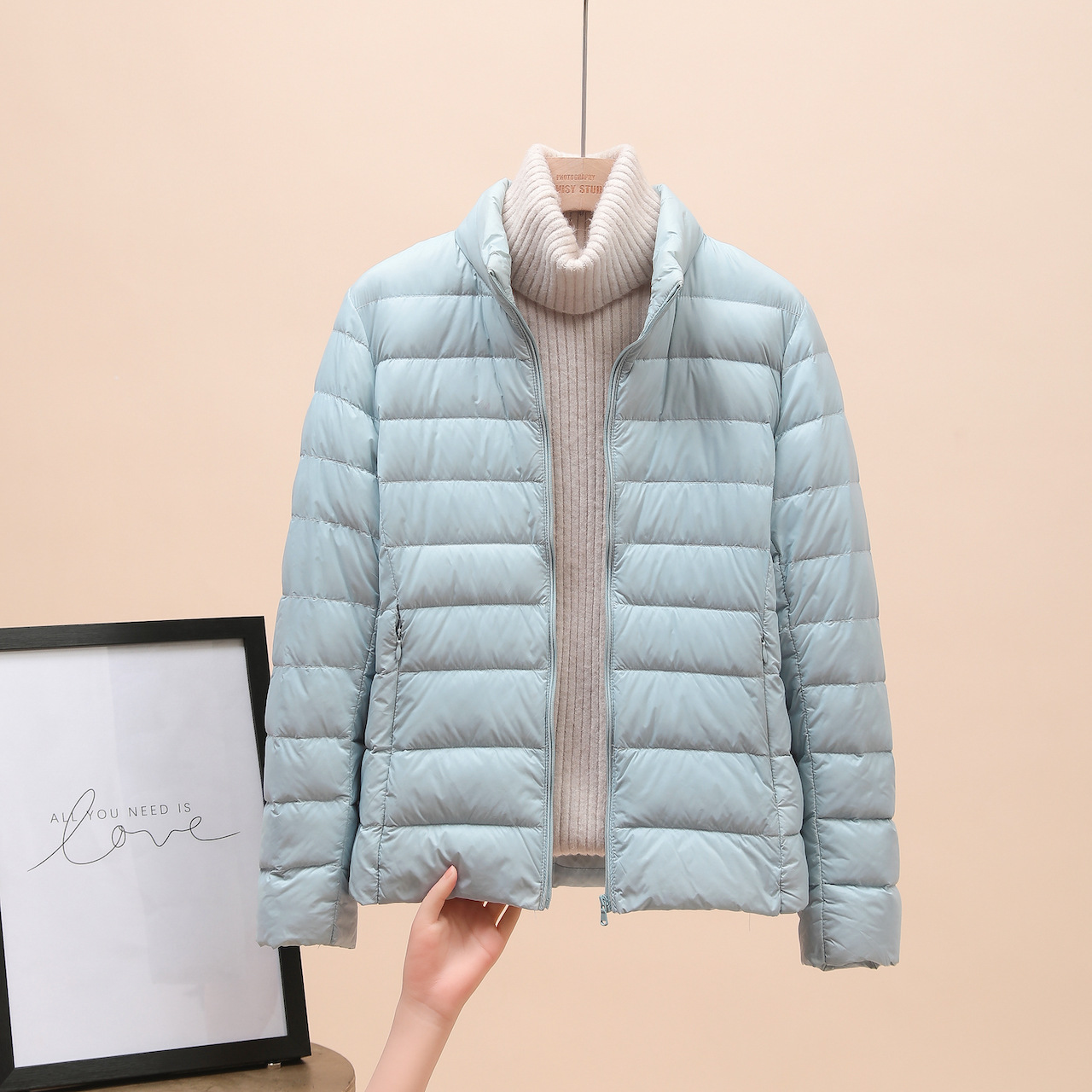 Light blue (standing collar)