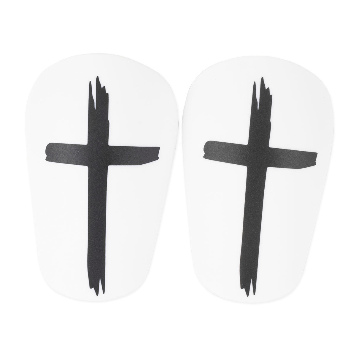 화이트 (XS 길이 8cm 폭 5cm) 크로스 정강이 보호대