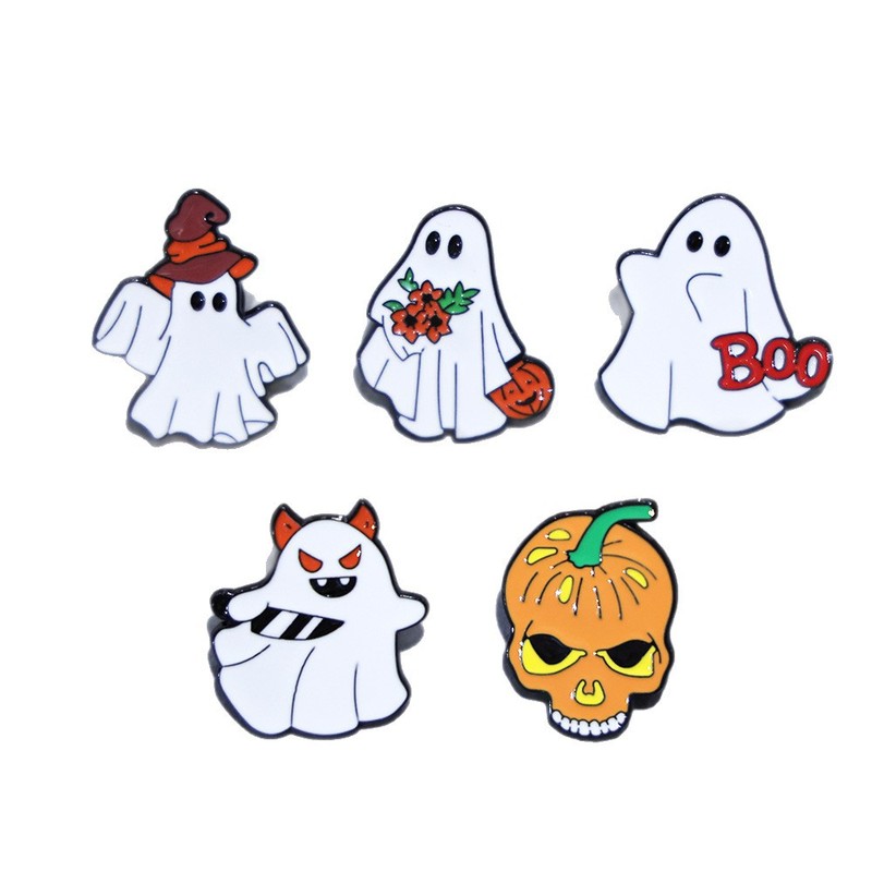 刀の幽霊のブローチのハロウィンの祝日の胸の花の服を持って針の個性の鬼の顔の胸の章の小さい幽霊のバッジをつけて卸売りします。|undefined