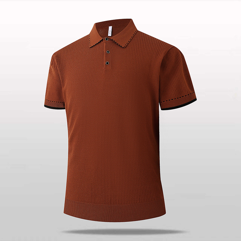 Polo camiseta de punto camiseta de manga corta hombre texturas viejas camisetas comerciales de hielo de verano fábrica transfronteriza al por mayor