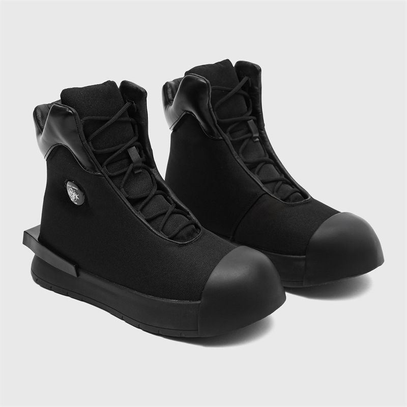 Pantofi sport casual pentru bărbați, cu talpă groasă, din pânză, cu aspect de înălțime, 2025, model nișă, cu design cu cap mare, pentru stradă, model high-end, X227_voghion.com