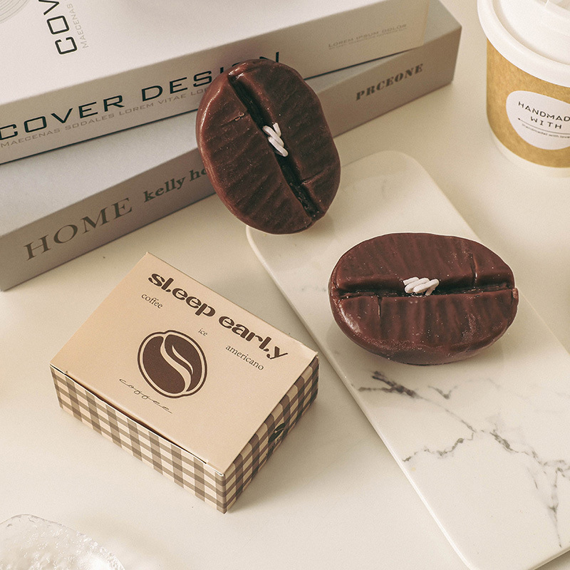 Scent Coffee Bean Shaped Candle High-End Atmosphere Cross-Border Aromatherapy Cute Creative Fragrance Wholesale_voghion.com