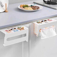 漫画キッチンティッシュボックス逆さま掛け穴開け不要食器棚引き出し箱吊り式トイレウェットティッシュ棚置物掛け棚