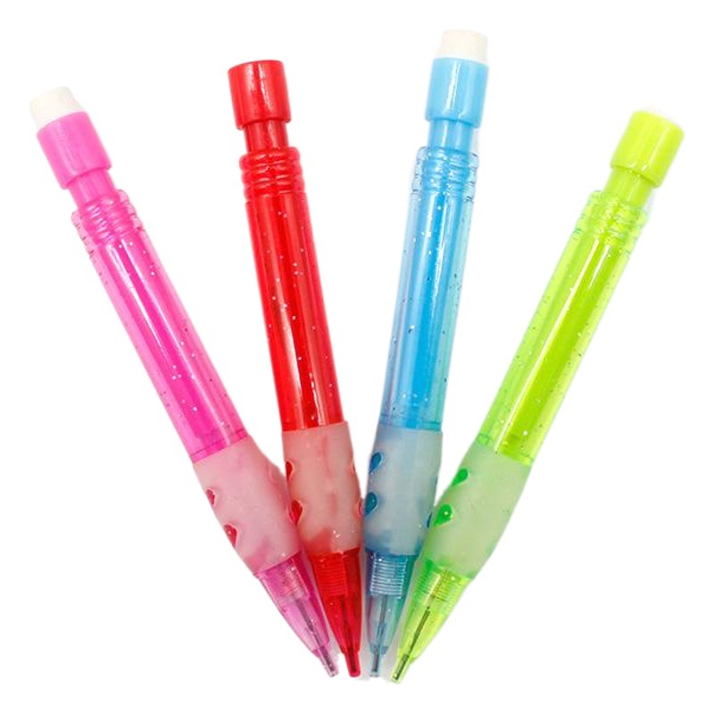 Mini Short Push-Button Core 0.7mm Automatic Pencil Transparent Color Mbs Plastic Mechanical Pencil