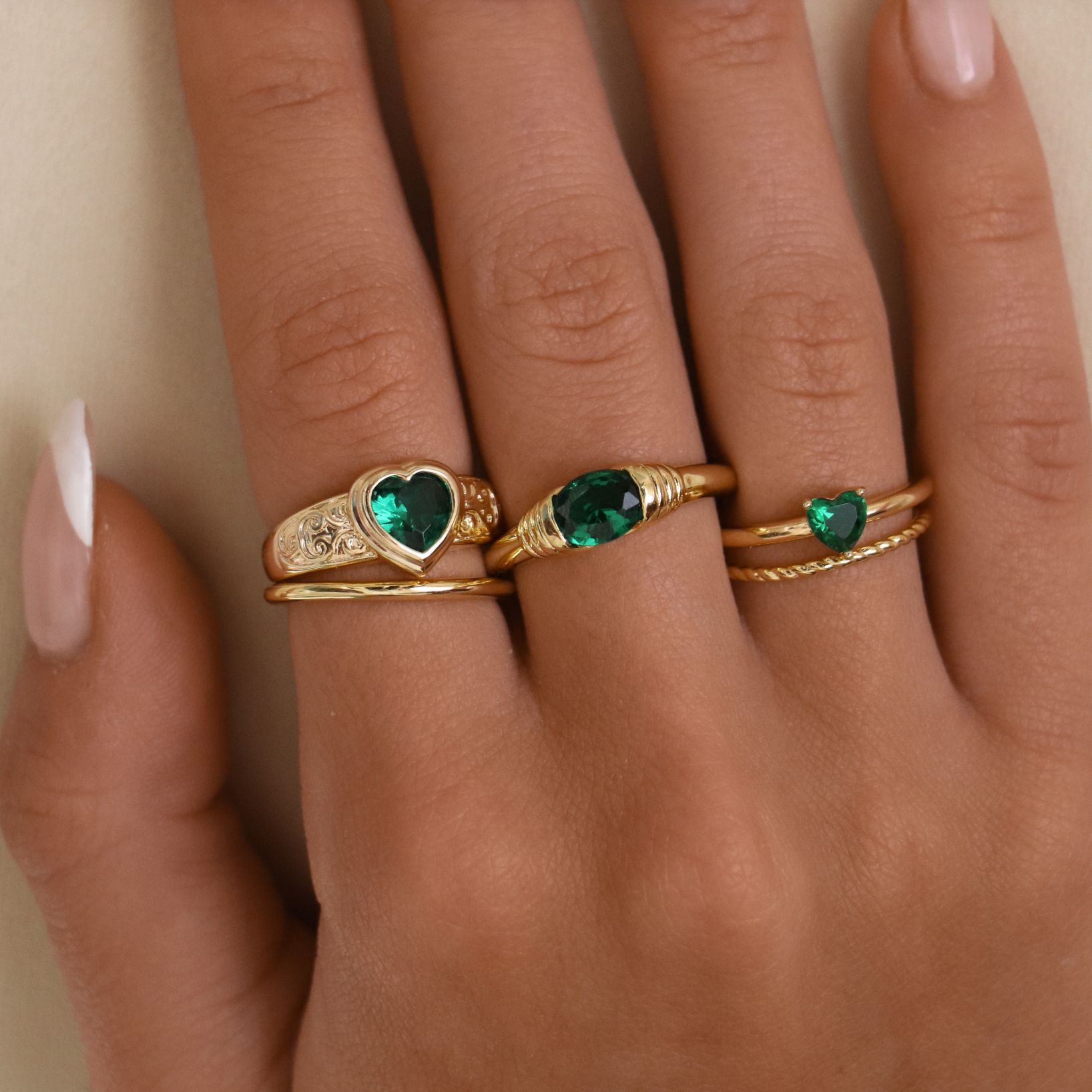 Fashion Heart Shape Copper Inlay Zircon Open Ring 1 Piece