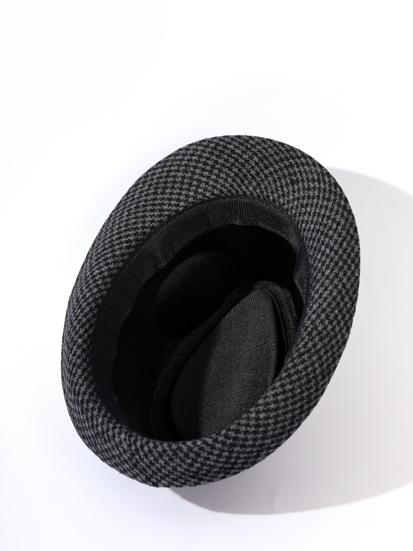 Otoño e Invierno nuevos hombres de lana sombrero superior británico retro moda Plaid Jazz sombrero Caballero sombrero