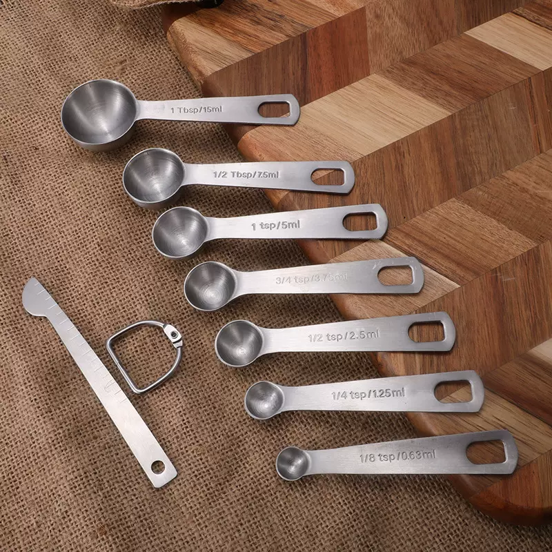不锈钢量勺7件套装烘焙工具厨房烘培量匙家用咖啡奶粉称量勺