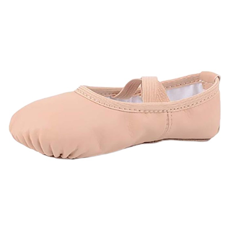 Exportación Amazon PU zapatos de baile de fondo de cuero Amazon suave inferior Ballet práctica libre de cordones slip-on tres colores