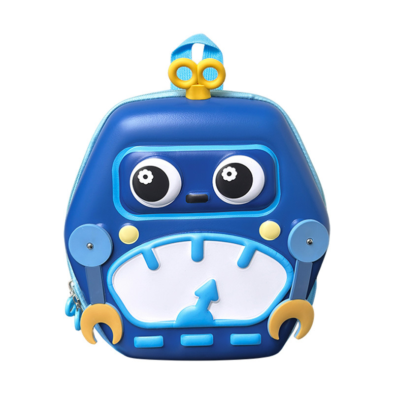 Jardín de infantes clase pequeña y media mochila para bebés caricatura lindo robot mochila para niños portátil mochila para niños de cáscara dura
