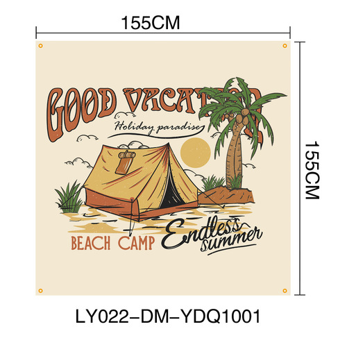 Carefully selected canvas hanging flag outdoor camping hanging flag background cloth Oxford cloth outdoor camp flag party camping door head