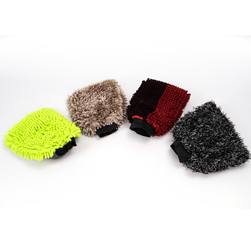 Coral plush double-sided gloves