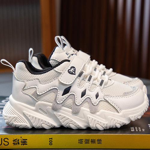 New style sports shoes for boys and girls  spring and autumn comfortable and breathable running shoes for middle and large children, casual shoes, student shoes