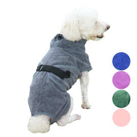 跨境超细纤维狗狗浴袍衣服泰迪小型犬通用宠物洗澡衣服厂家批发