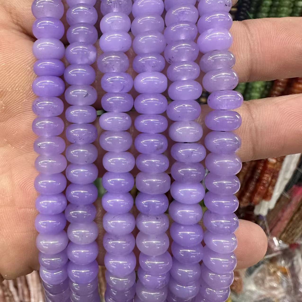 Cross-border abacus beads 5*8mm white stone optimization abacus beads loose beads diy jewelry clothing accessories this finished product separation beads