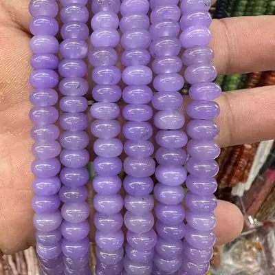 Zərgərlik ara hissələri — this finished product separation beads - light-purple-jade-58mmabout-70-80-pieces-white-stone-optimized