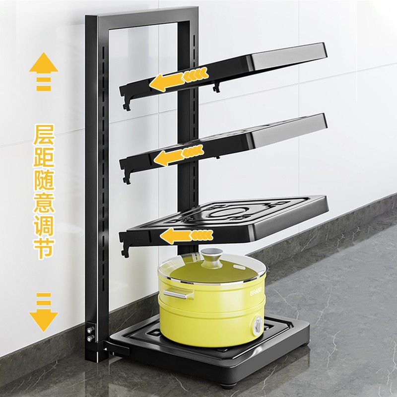 Estante de almacenamiento multicapa de cocina para gabinete multifuncional doméstico bajo fregadero para utensilios de cocina estante de almacenamiento de estante de panela en capas