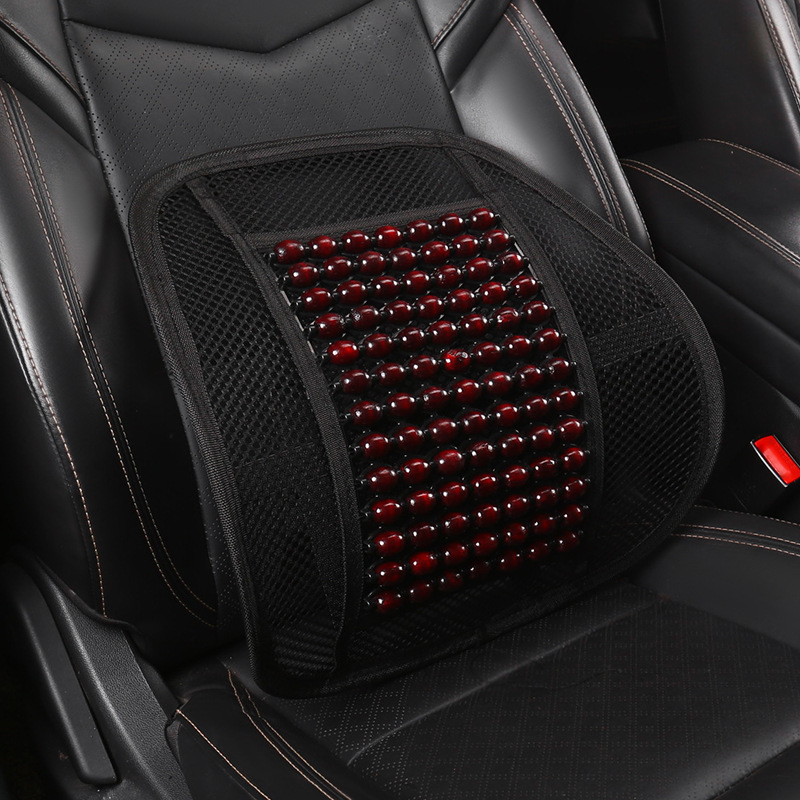 Qìchē – Cool pad Wood Bead Mesh - lumbar-support-only-red