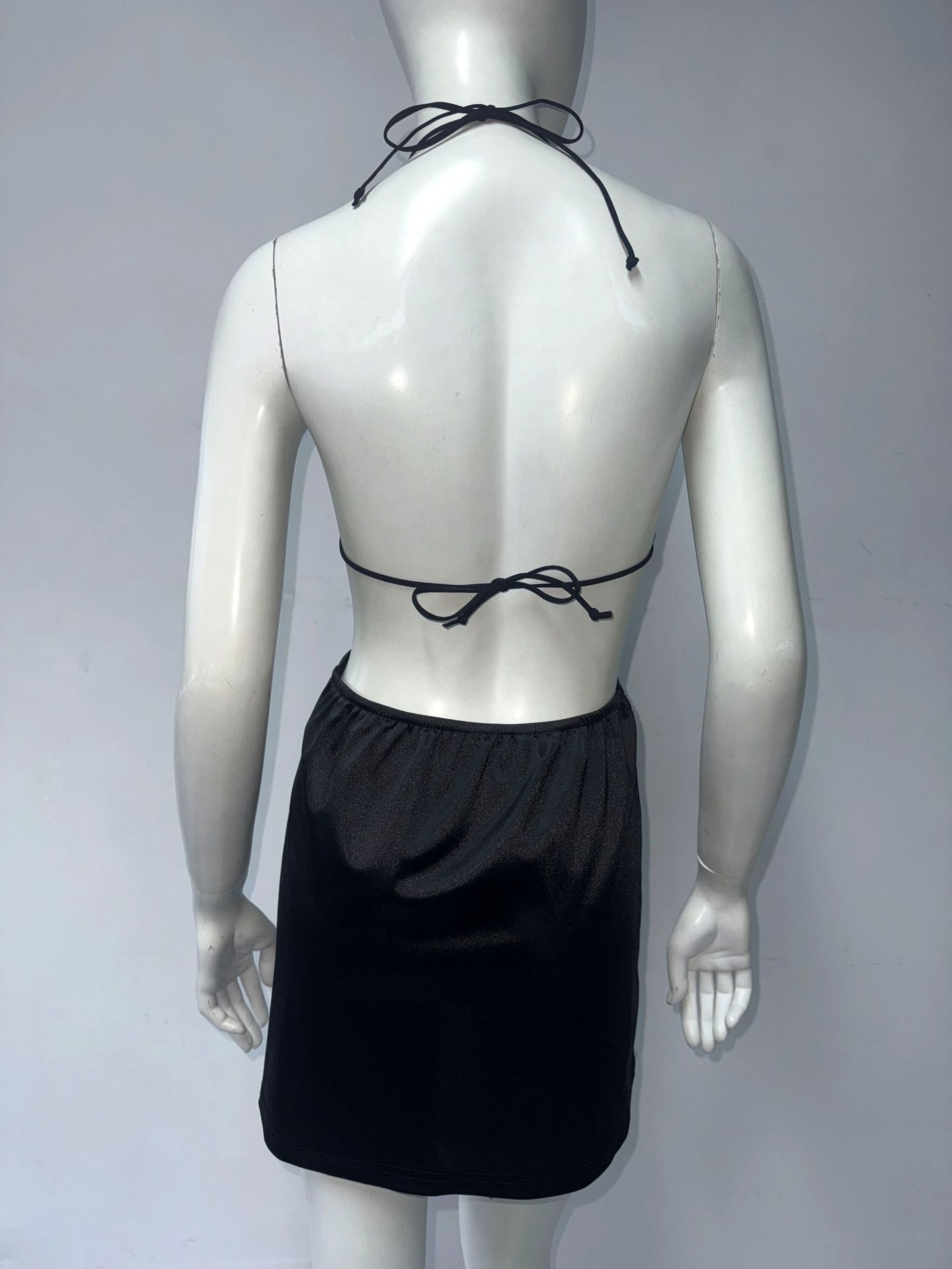 Dress Sexy Rhinestone Lace up A line Sexy Nightclub Party Short Dress Women