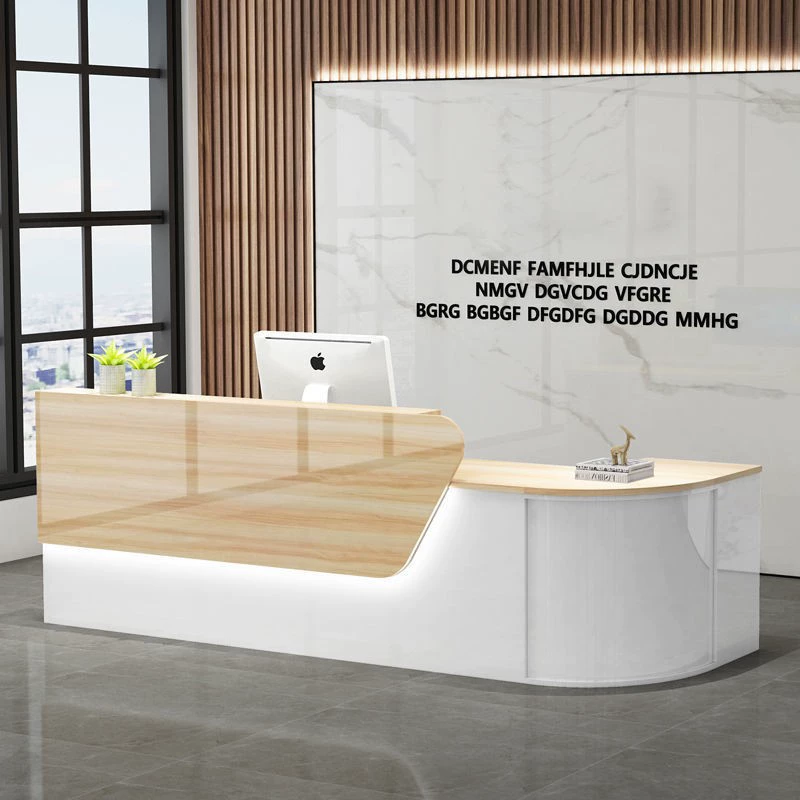 Стойка регистрации компании, образование и обучение, барный стол, полукруглая угловая краска, простая современная угловая касса