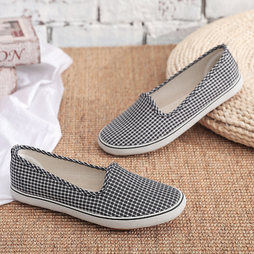 Spring new old people's cloth shoes, women's tendon sole shoes, middle-aged and elderly mother's shoes, old Beijing canvas shoes, non-slip soft soles