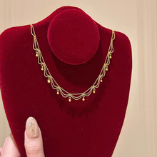 蕾丝项链简约高级感流苏锁骨链女轻奢小众配饰新中式颈链饰品批发