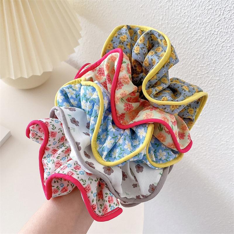 7g Weight Hair Tie Hair Accessories Type 1 Piece Quantity Daily, Street Occasion Cloth Material Flower, Horse Pattern Women's Gender Sweet Style Handmade, Handmade Craft Sweet Women's Flower Horse Cloth Handmade Hair Tie 11
