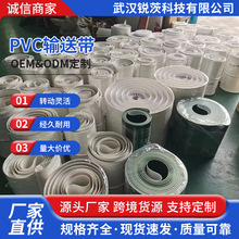 定制PVC环形输送带 加挡边导条工业皮带快递分拣输送皮带来图定做