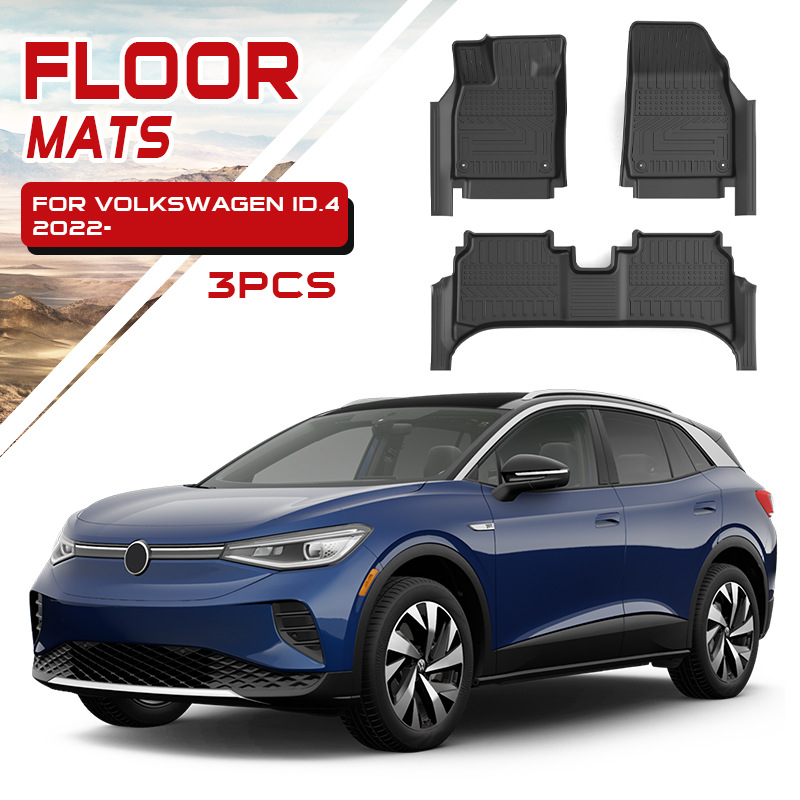 Adecuado para Volkswagen Volkswagen ID.4 Alfombrilla de suelo para automóvil Tpe Car Floor Mats Alfombrilla de pie 5D especial