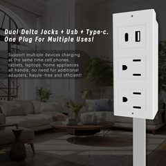 跨境新品 Electrical Outlet Extender 电源插座沙发床头扩展器A4