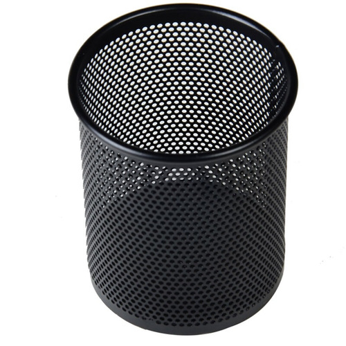 Chenguang ABT98403 Metal Fashion Grid Round Pen Holder Simple Desktop Storage Box Office Stationery Wholesale