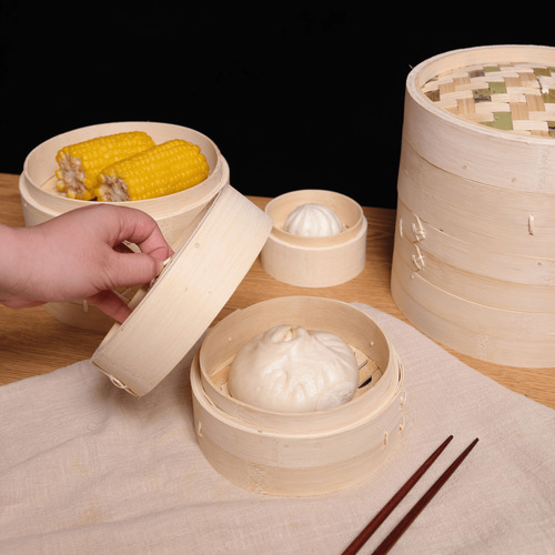 Linzhu steamer, bamboo commercial steamer, bamboo steamer, household steamer, small steamer, fried dumplings steamer, mini steamer