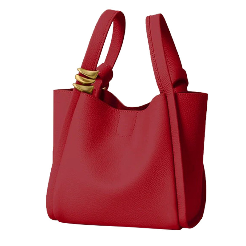 Borsa a tracolla da sposa rossa elegante borsa a secchiello_voghion.com