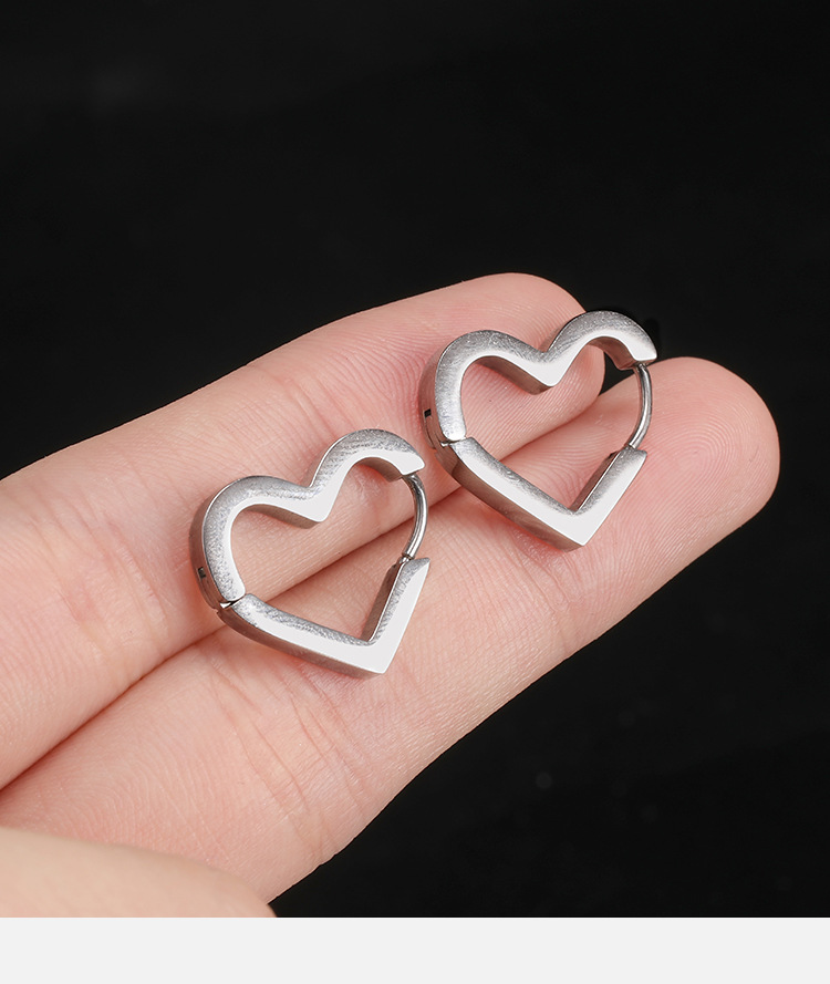 Fashion Geometric Stainless Steel Earring Studs for Men Women Punk Trendy Wholesale Ear Piercing Jewelry detail image 8