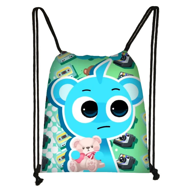Новая сумка-рюкзак 2025 года для школьников с мультяшным принтом, портативная складная сумка для хранения, детский уличный рюкзак