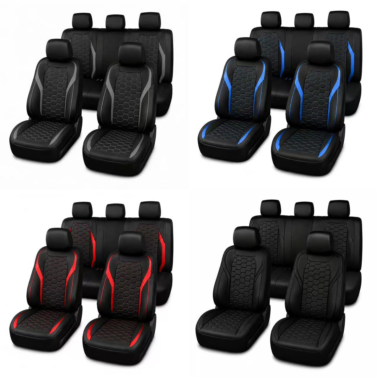 Universal five-seater car seat cover, PU leather full-cover cushion set, suitable for all seasons, cross-border bestseller 079 #