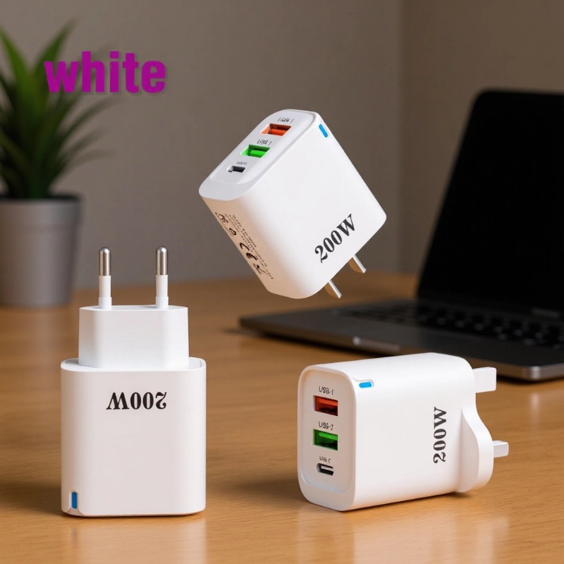 跨境多口多孔多功能usb彩色美规欧规英规手机旅行充电器大功率