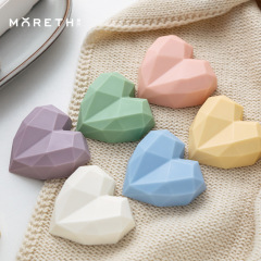 Moh's Diamond Heart Handmade Cold Process Soap Wedding Favors Hand Soap Cleanser Shower Soap Creative Candy Color Heart Soap