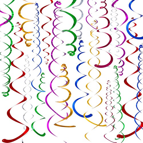 New Year decoration PVC spiral pendant birthday party decoration props wedding venue layout spiral pendant wholesale