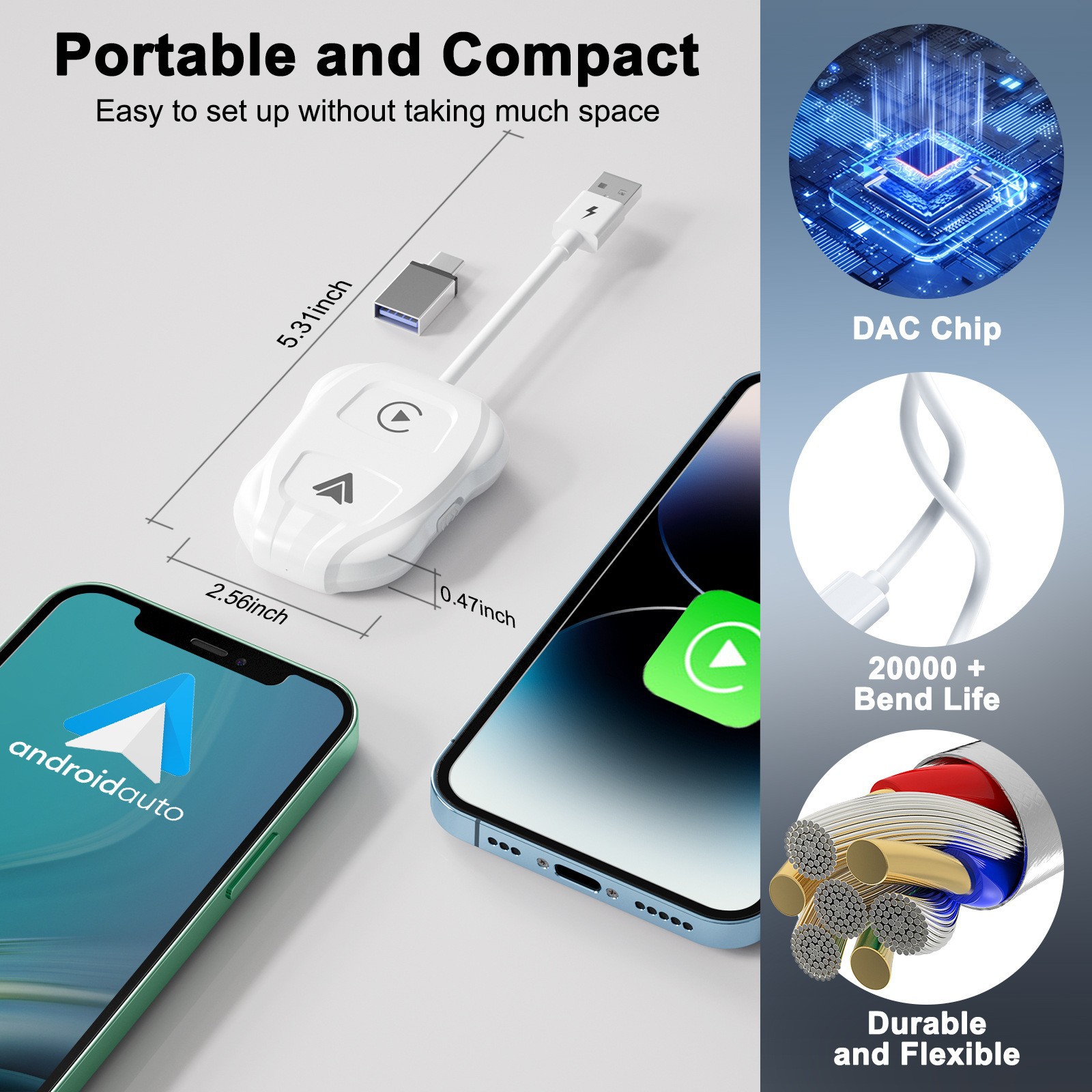 Cross-border Apple carplay original car wired to wireless Android Auto car navigation two-in-one AIBOX box