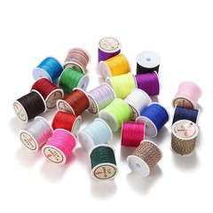 42m / ロールフルメートル No. 72 翡翠糸フルカラー手織り糸 diy 赤いロープ中国ロープジュエリーアクセサリー卸売
